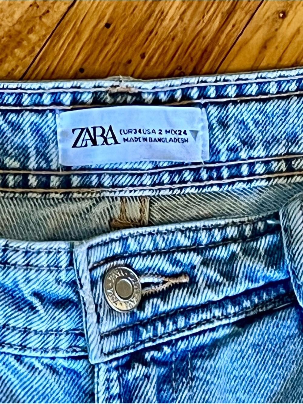 Zara TRF COLLECTION Cargo Utility Jeans / Cargo Straight-Leg Jeans Light-Wash